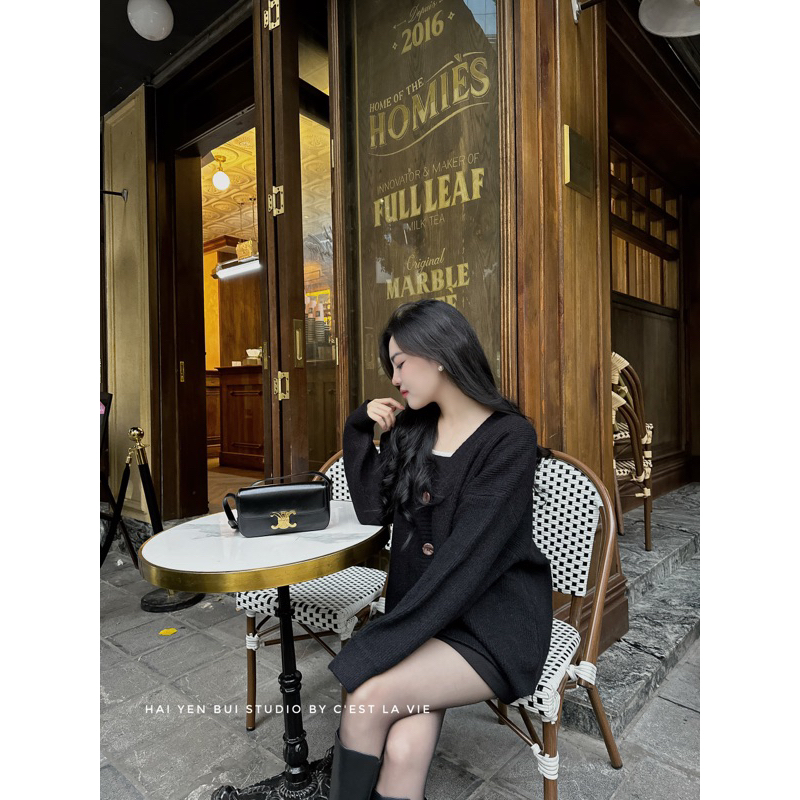 Áo len cadigan trơn C'est lavie