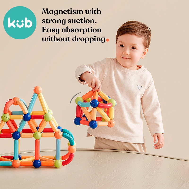 Bộ đồ chơi xây dựng bằng thanh và bóng từ tính Kub Creative Magnetic