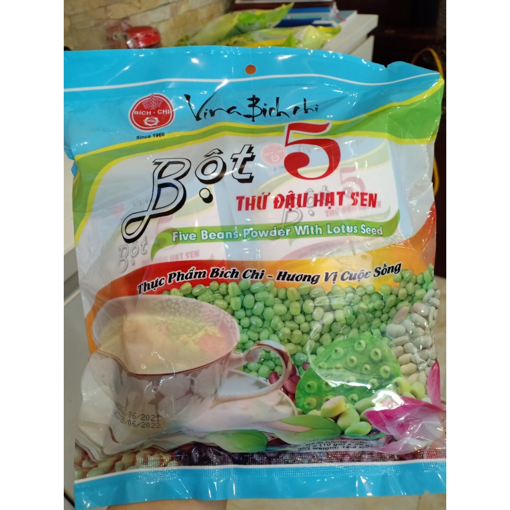Bột 5 thứ đậu hạt sen có đường Bích Chi bịch 300g