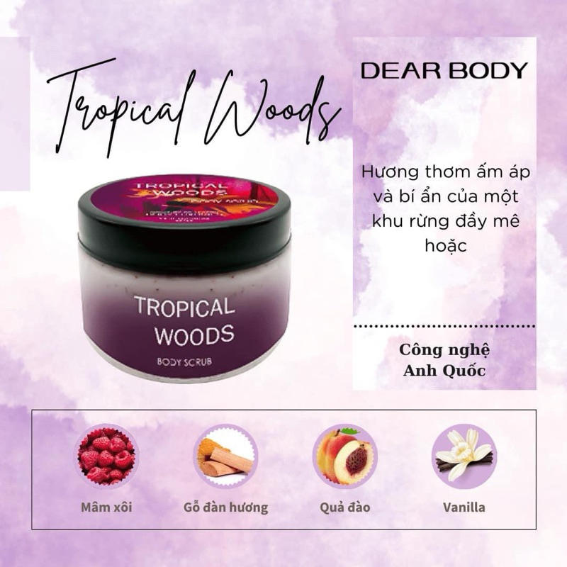 TẨY TẾ BÀO CHẾT TOÀN THÂN DEAR BODY - BODY SCRUB 350g - SẠCH HẾT CHẤT SỪNG TRÊN DA - LẤY ĐI LỚP BỤI NẰM SÂU LỖ CHÂN LÔNG