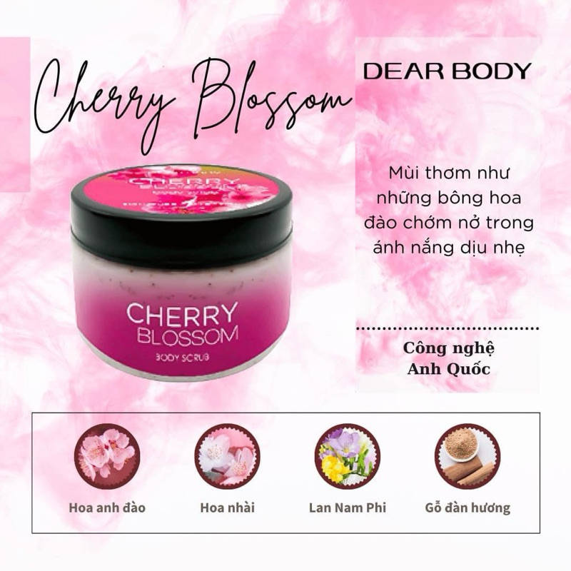 TẨY TẾ BÀO CHẾT TOÀN THÂN DEAR BODY - BODY SCRUB 350g - SẠCH HẾT CHẤT SỪNG TRÊN DA - LẤY ĐI LỚP BỤI NẰM SÂU LỖ CHÂN LÔNG