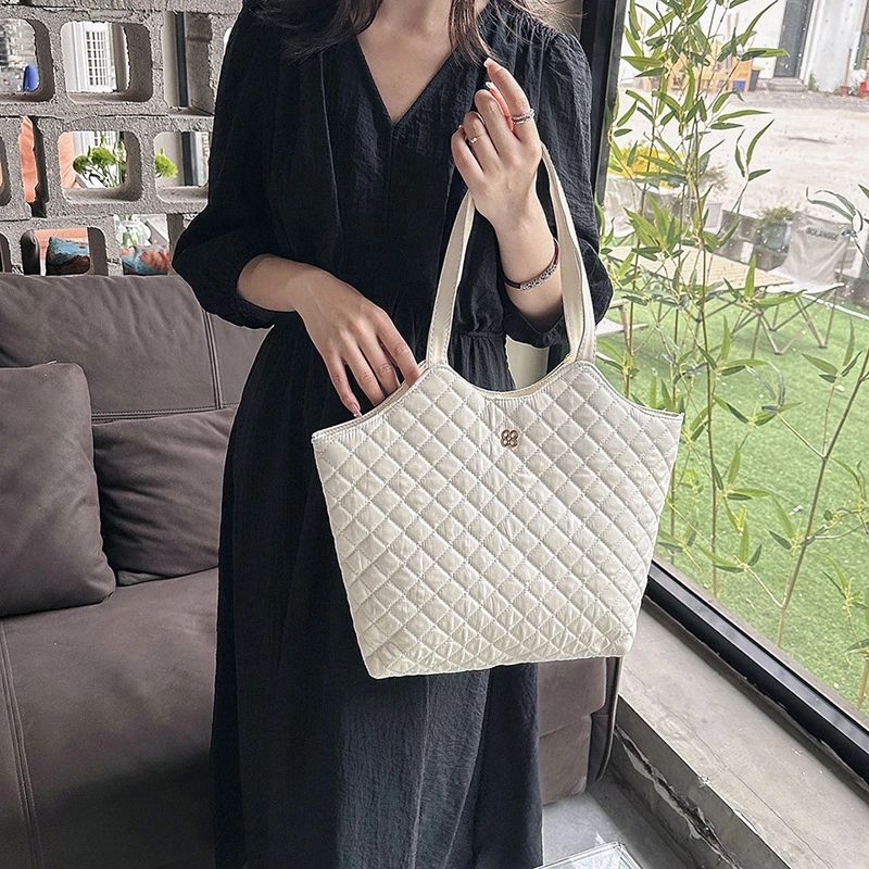 Túi Tote Nữ Đeo Vai Trần Trám Vải Dù, Túi Xách Nữ Công Sở Size 44cm