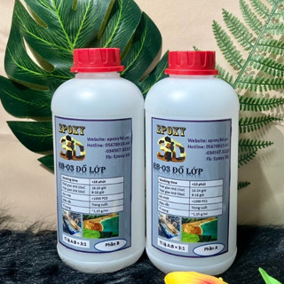 Bộ 0.5-2KG Keo epoxy Resin-03 Hàn Quốc trong suốt tỉ lệ 3-1 hai thành phần AB Làm Đồ Handmade, Đổ Mặt Bàn, Khuôn, Khán