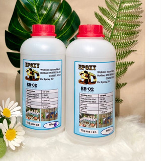  Bộ 0.5-2KG Keo Epoxy Resin 02 Hàn QUốc có độ nhớt thấp chuyên đổ mặt bàn,vẽ cá 3D,làm trang sức nhanh khô độ bóng cao  