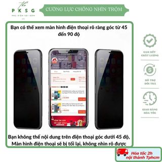 Kính cường lực full màn hình chống nhìn trộm IP 11/12/13 pro max 6/6plus/6splus/7/7plus/8/8plus X/xs/Xmax/