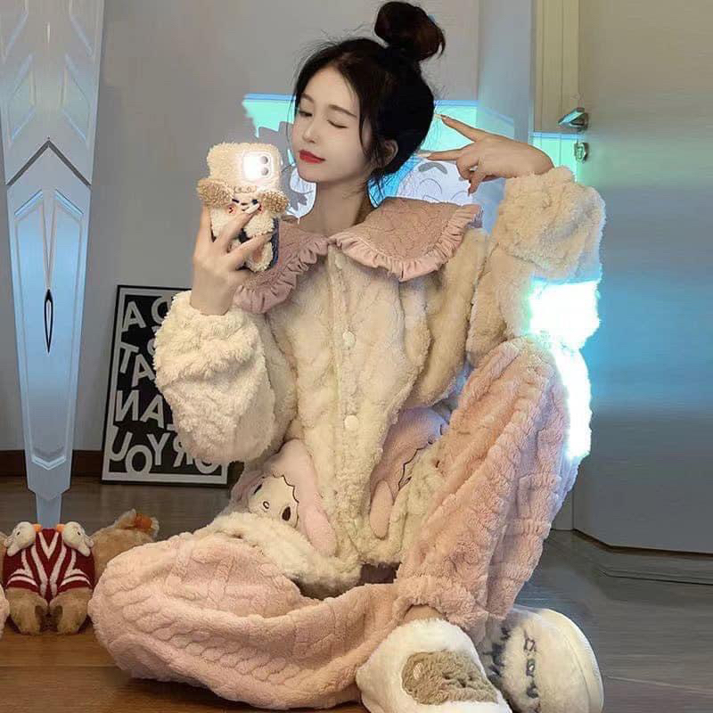 BỘ NGỦ LÔNG CỪU SAN HÔ TÚI HÌNH MELODY