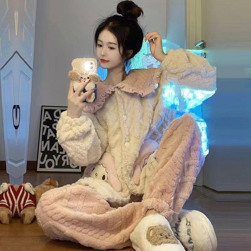 BỘ NGỦ LÔNG CỪU SAN HÔ TÚI HÌNH MELODY