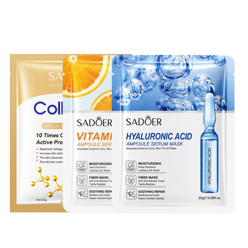 Mặt nạ tinh chất cao cấp Sadoer, bổ sung tinh chất dưỡng ẩm da, tăng sinh collagen, dưỡng trắng da dung tích 25ml/gói