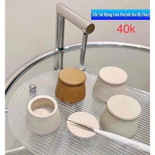Cốc Sứ 2 Ngăn (đựng lưu h uỳnh hoặc rửa cọ)