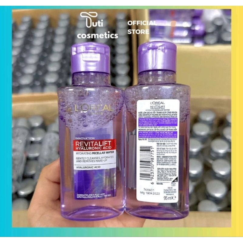 Nước tẩy trang kiềm dầu cho mọi loại da L'Oreal Paris 3-in-1 Revitalift Crystal Micellar Water 30ml