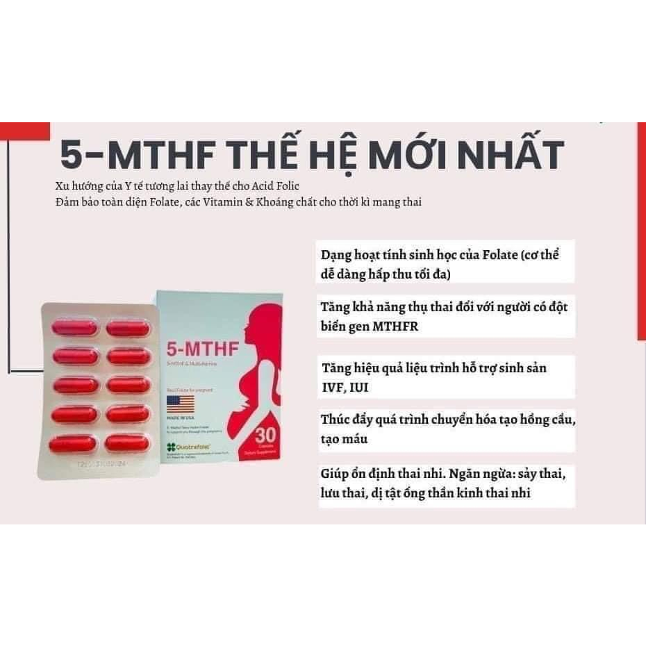 5-MTHF Multivitamin - Bổ sung acid folic, vitamin và khoáng chất cho bà bầu