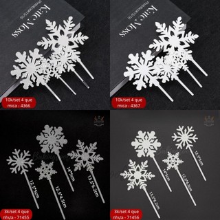 Que cắm tuyết chủ đề noel