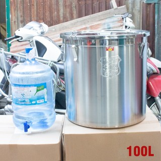 Nồi xô inox 304 100l- nồi inox 50x50cm có khóa đựng thực phẩm