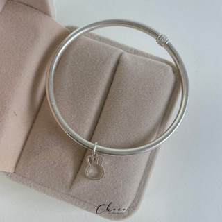 Kiềng tay bạc tròn (charm) Choco Jewelry