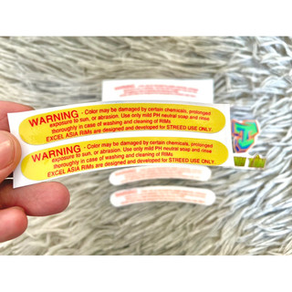 Bộ 2 tem Warning dán niềng xe