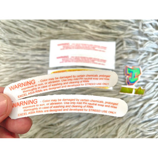 Bộ 2 tem Warning dán niềng xe