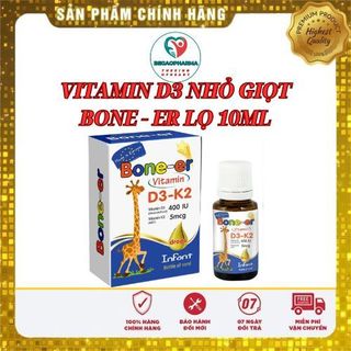 Combo 2 chai vitamin d3 nhỏ giọt bone - er lọ 10ml bổ sung d3 và k2 cho bé từ 0 tháng tuổi nhập khẩu từ ba lan
