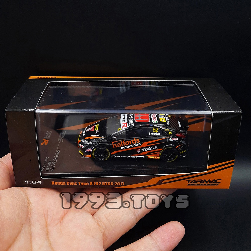 Xe mô hình tỉ lệ 1:64 Tarmac Works - Honda Civic Type R Fk2 BTCC 2017