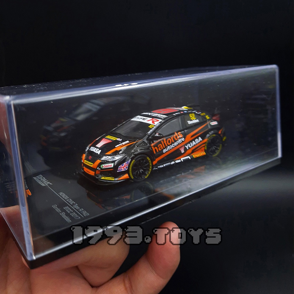 Xe mô hình tỉ lệ 1:64 Tarmac Works - Honda Civic Type R Fk2 BTCC 2017