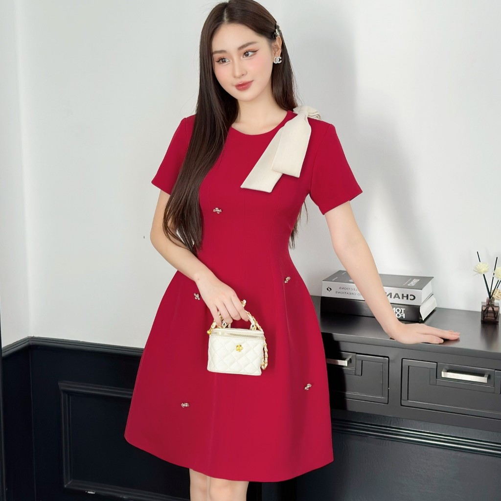 Váy tapta cổ chéo siêu xinh
