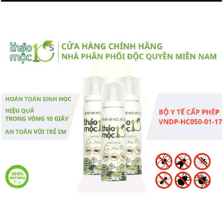 Bình xịt diệt muỗi kiến gián mối sinh học thảo mộc 10s chai 100ml
