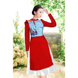 GIÁ XƯỞNG - Áo dài cách tân vải voan (áo kg kèm váy)