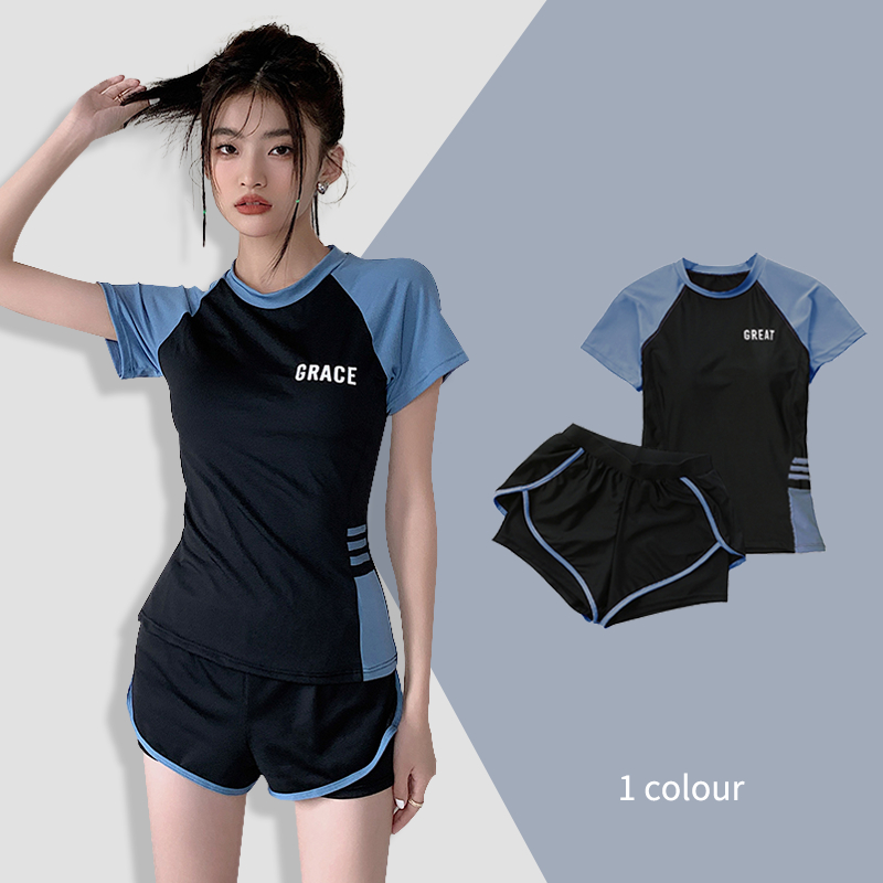 Đồ bơi Bikini nữ LUHAZO kín đáo Đùi 2022 ngắn Tay đi biển 2 mảnh bigsize du lịch Đẹp Co Giãn 9010 D9t3 | BigBuy360 - bigbuy360.vn