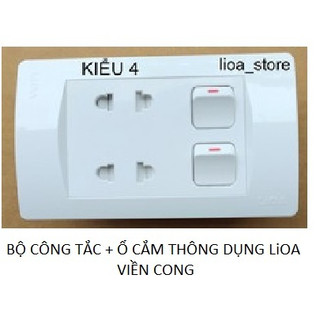 BỘ CÔNG TẮC + Ổ CẮM THÔNG DỤNG - (VIỀN CONG).