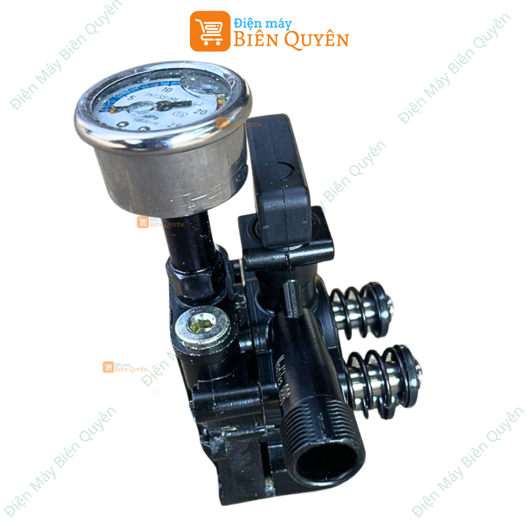 Bộ đầu bơm máy rửa xe mini có kèm rơ le điện, máy xịt rửa xe gia đình bảo hành 12 tháng