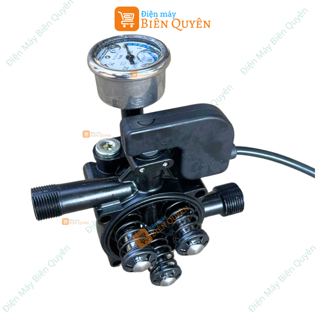 Bộ đầu bơm máy rửa xe mini có kèm rơ le điện, máy xịt rửa xe gia đình bảo hành 12 tháng