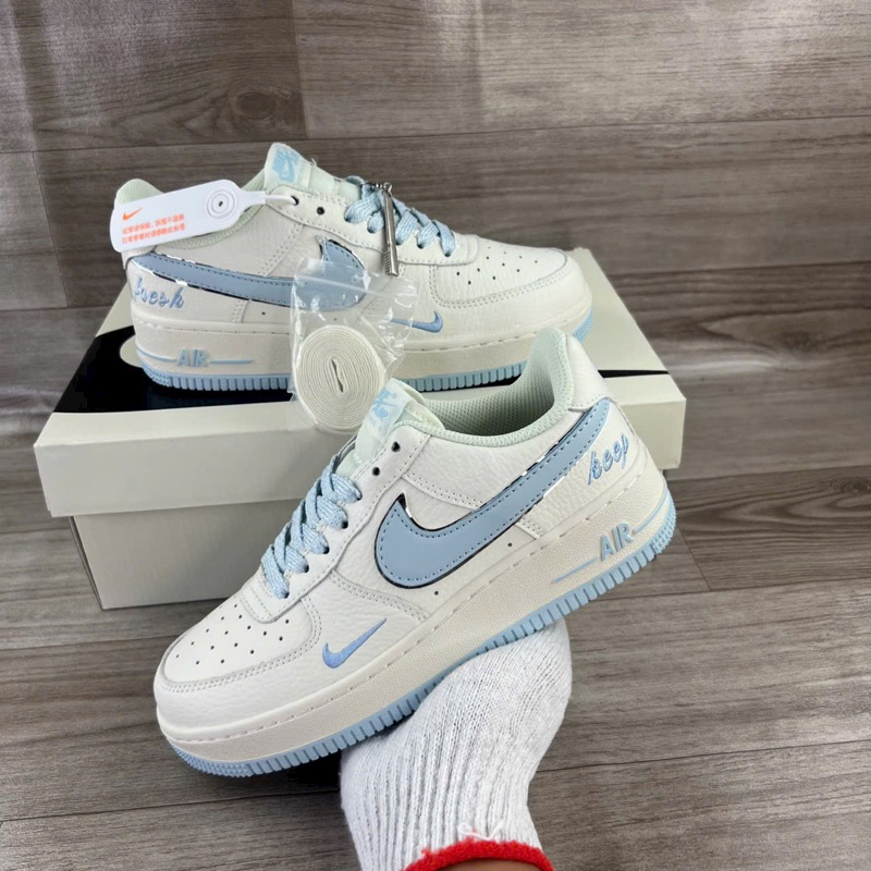 Giày thể thao Sneaker Air Force 1 AF1 Trắng xanh SC