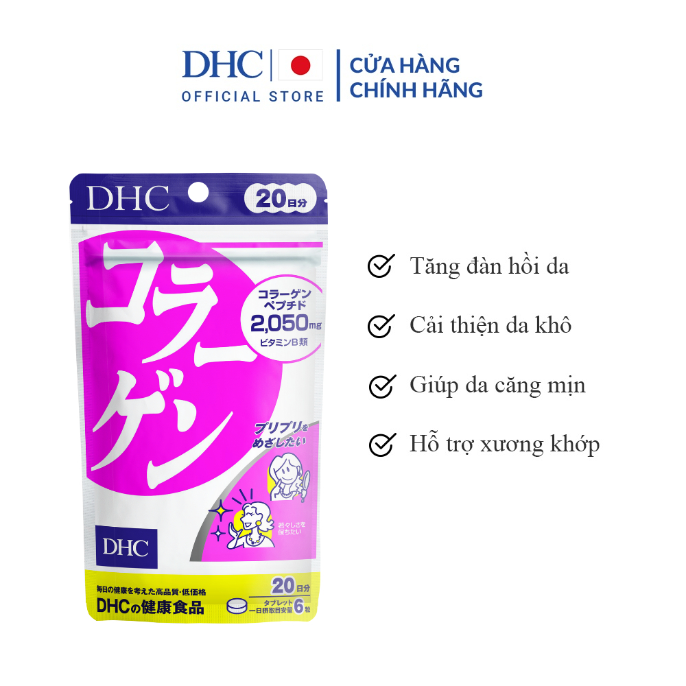 Viên uống Collagen DHC  giúp làm đẹp da, chống lão hóa gói 120 viên 