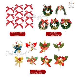 Đồ trang trí noel mix mẫu cho bánh