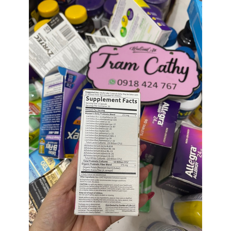 Viên Lợi Khuẩn Phụ Khoa Garden of Life, Dr. Formulated Probiotics, Once Daily Women's, 30 viên