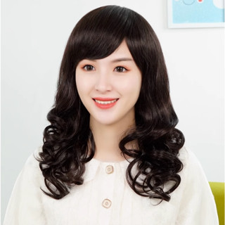  Bộ tóc giả nữ xoăn lọn L512 😍FREESHIP😍 tặng lưới chụp tóc trung niên nữ nguyên đầu tóc giả cả đầu nữ tóc xoăn lửng 