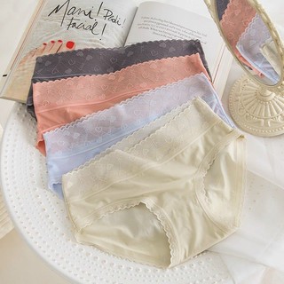Quần lót nữ lụa băng phối ren cao cấp, đáy lót cotton kháng khuẩn C13