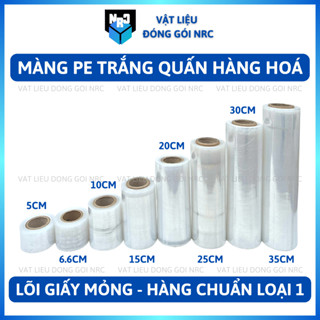 Màng PE Khổ 5cm, 10cm, 15cm, 20cm, 25cm, 30cm, 35cm - Màng Pallet Quấn Hàng Hoá, Quấn Vali, Quấn Bụng Spa,...