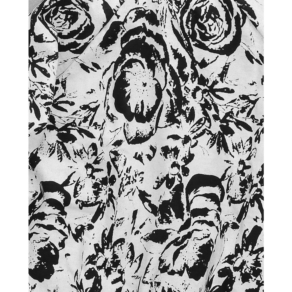 Big size - Áo bomber varsity thời trang kết hợp in lụa hoa hồng có lót dù dày dặn >130kg