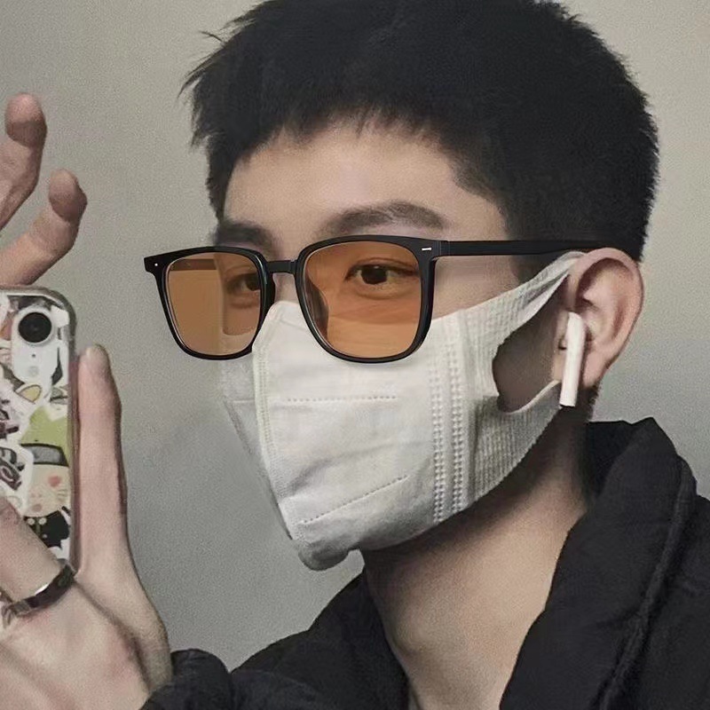 Kính râm gọng vuông chống tia UV400 đi nắng thời trang cho nam nữ
