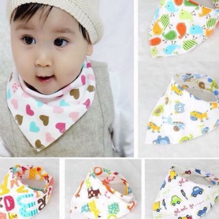 Sỉ 10 khăn yếm tam giác 100% cotton có cúc bấm cho bé