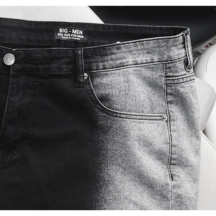 Big size - Quần short jean nam form big size wash 2 màu thời trang cá tính <130kg