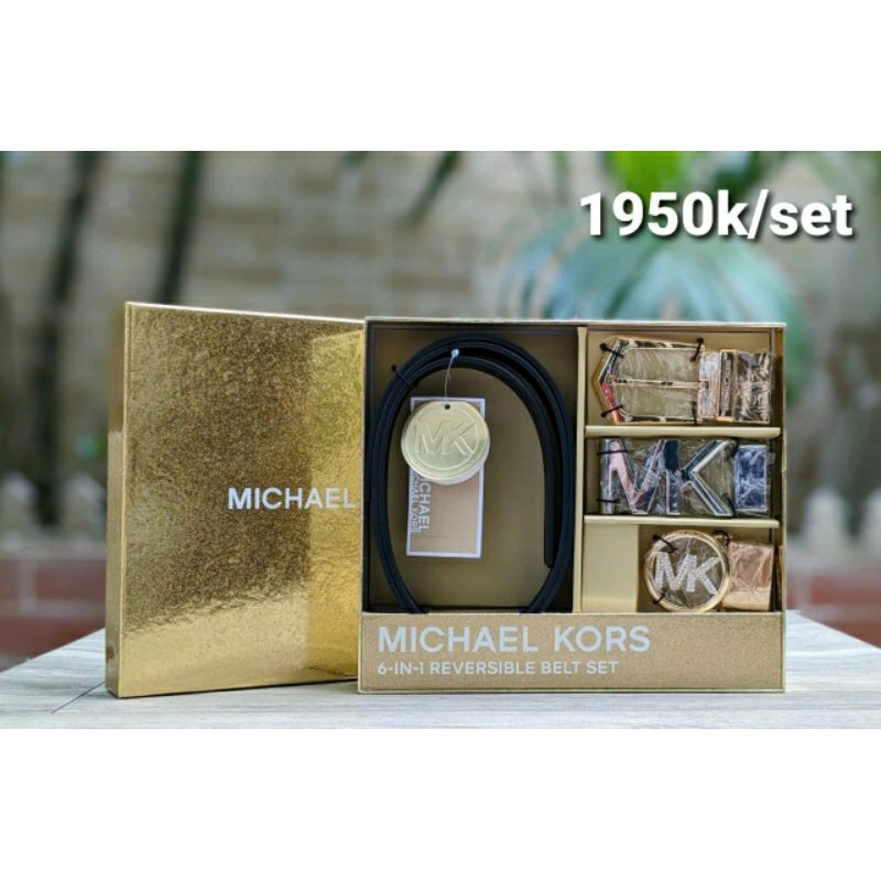 🇺🇸Set thắt lưng Nữ Michael Kors 6-in-1 Reversible Belt Set