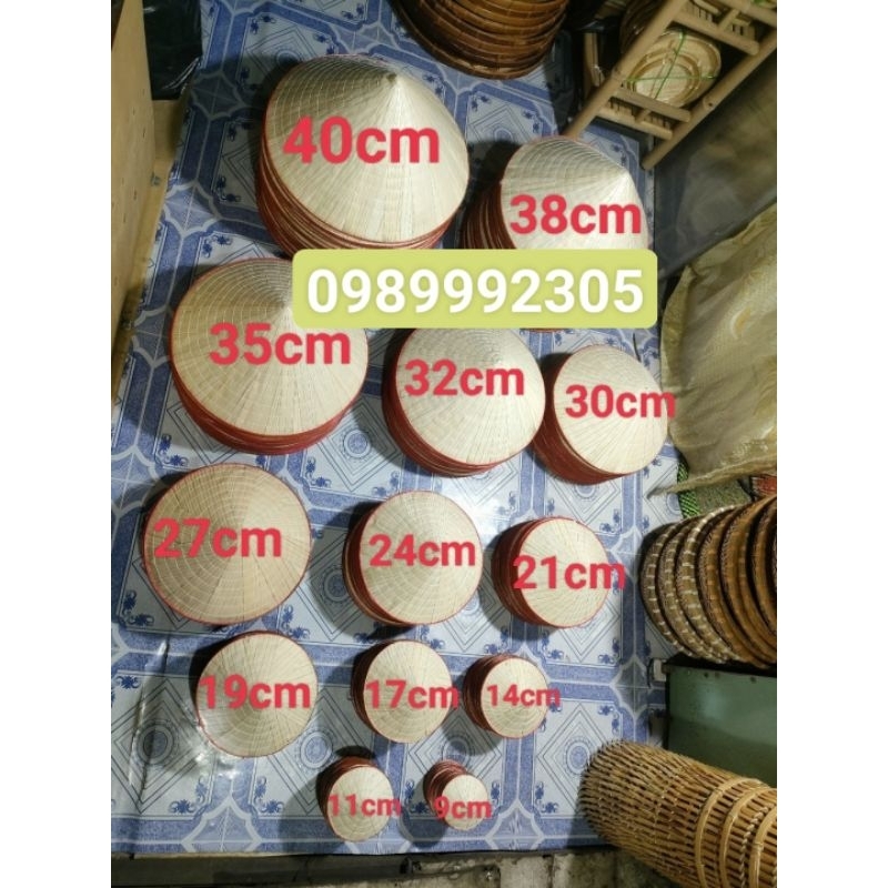 Nón lá đủ kích thước