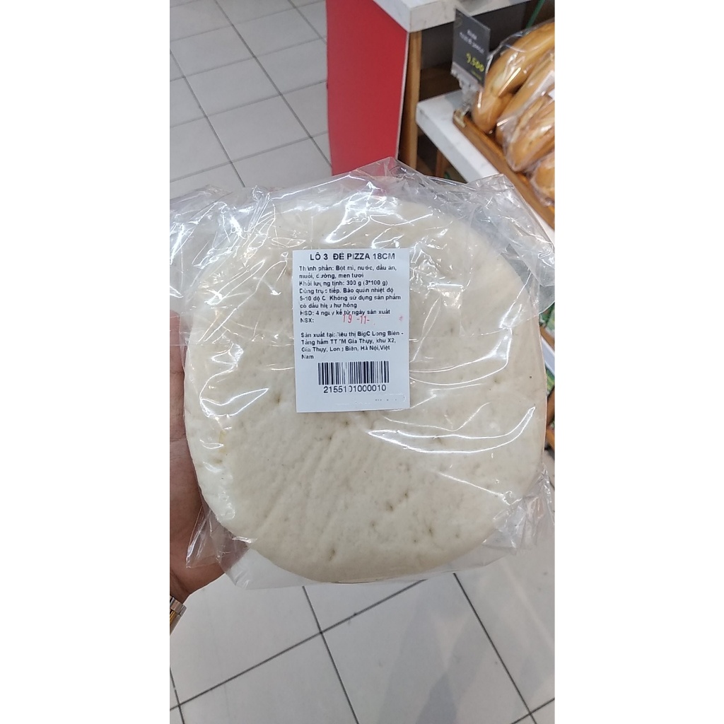 Vỏ đế Pizza tươi 18cm