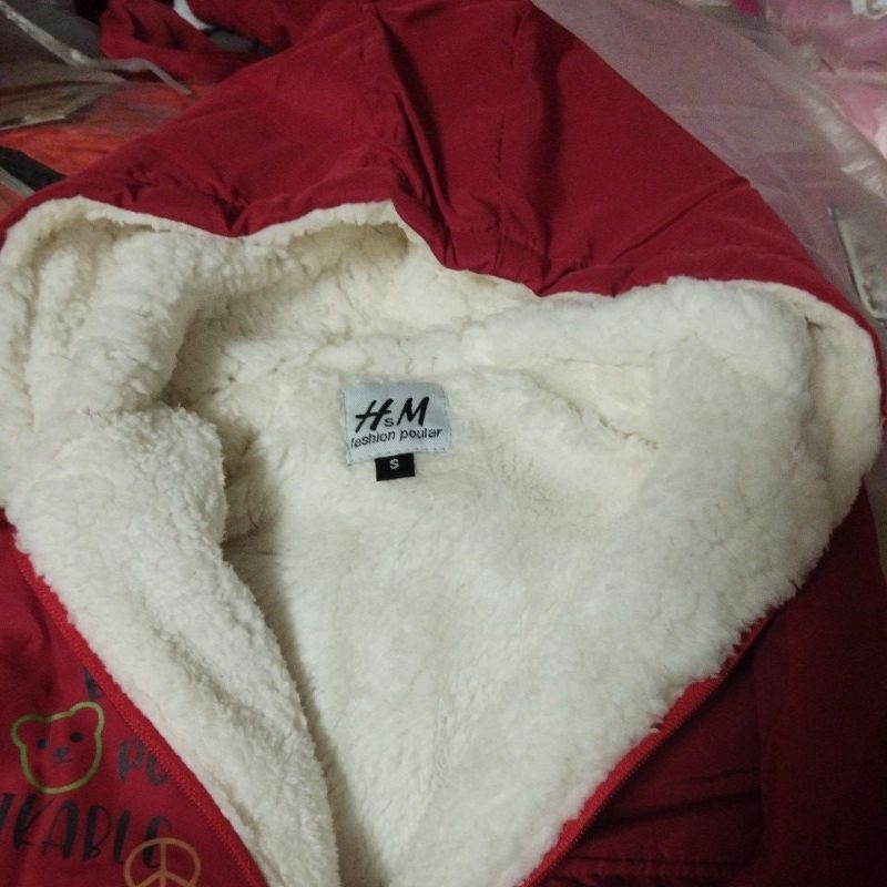 Áo khoác gió nót lông cừu dày dặn cho bé 8_25kg