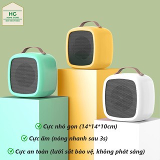 Quạt sưởi mini hình vuông để bàn, máy sưởi ấm để bàn mùa đông công suất 500WI tiện lợi QS02, bảo hành 1 tháng