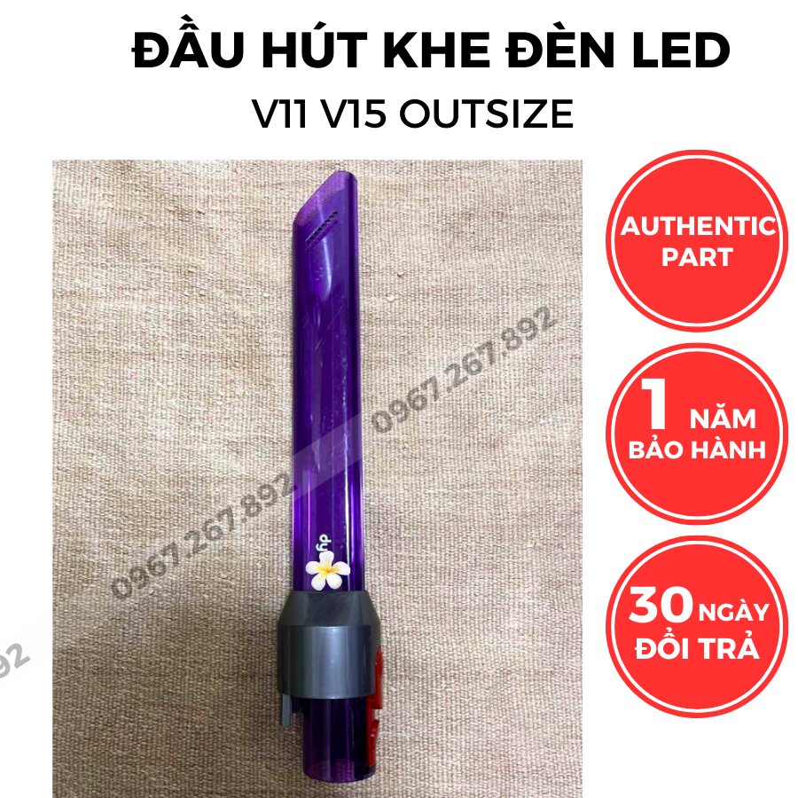 Chính hãng fullbox - Đầu hút khe đèn laser light pipe crevice máy hút bụi 𝐃y𝐬o𝐧 V11 / V15 / Outsize