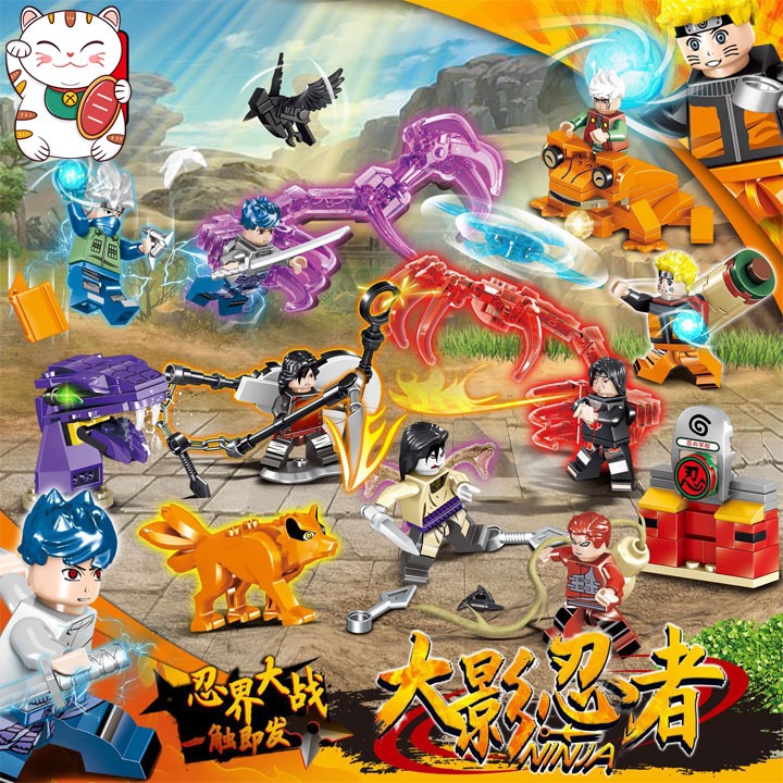Combo 2 Nhân Vật Đại Chiến Ninja Trong Manga Anime Naruto Boruto Đồ Chơi Ghép Hình Lắp Ghép Thông Minh