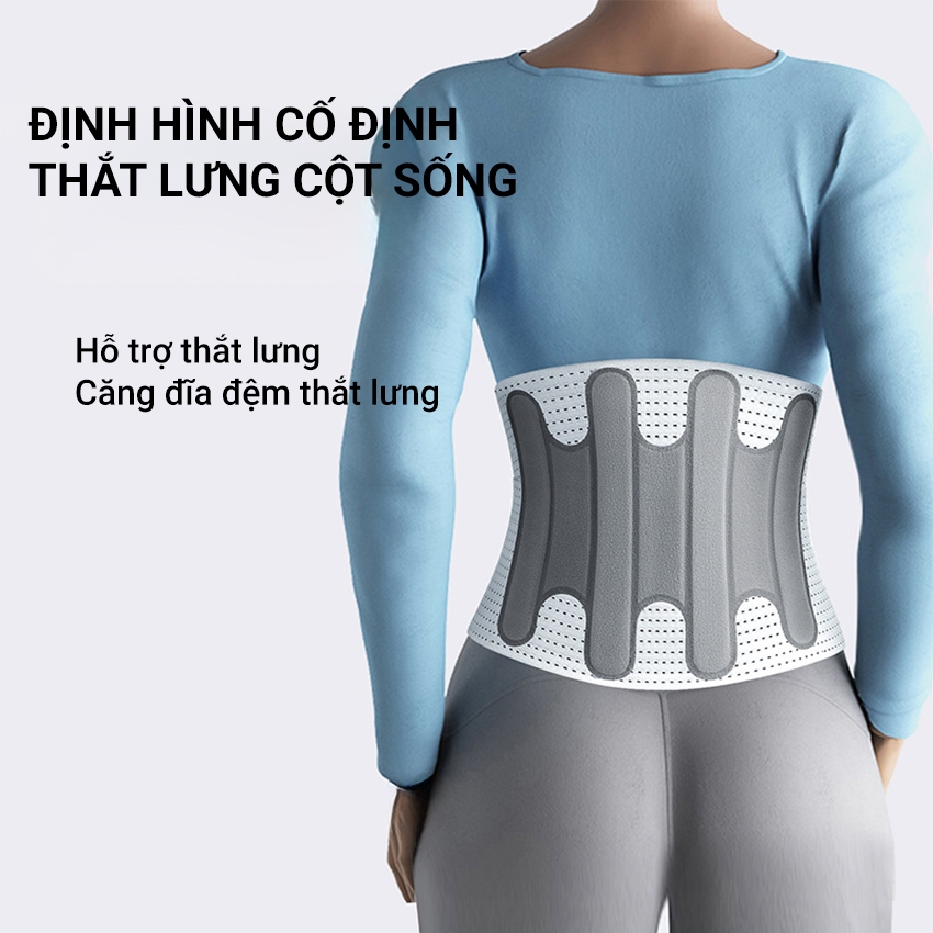 Đai định hình thắt lưng cột sống, hỗ trợ thắt lưng căng địa đệm, thoái hoá thoát vị đĩa đệm