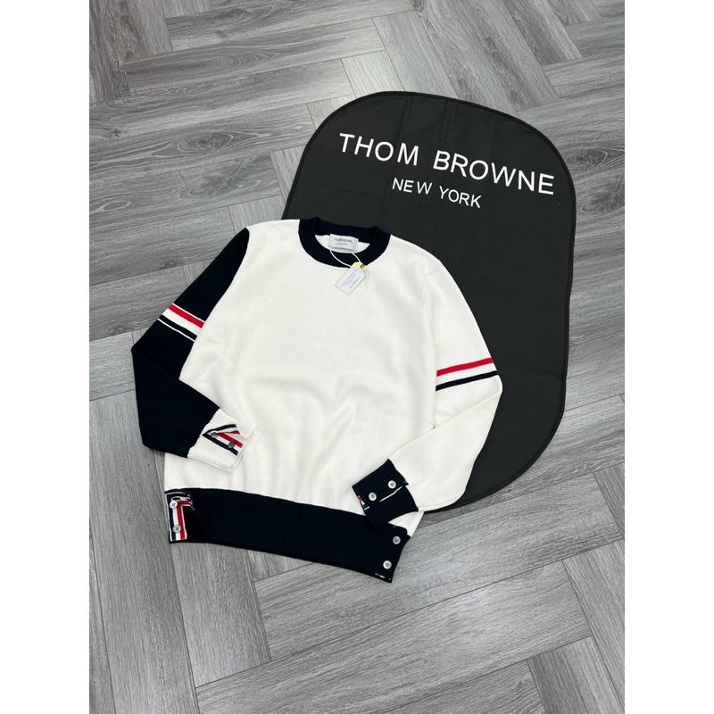 Áo Sweater len - Thom Browne - TB mix new 2023 check tay